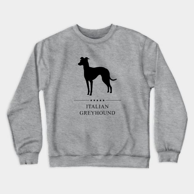 Italian Greyhound Black Silhouette Crewneck Sweatshirt by millersye